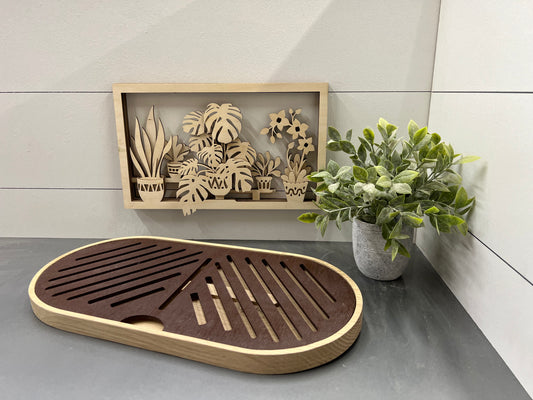 French bread crumb, and cutting board