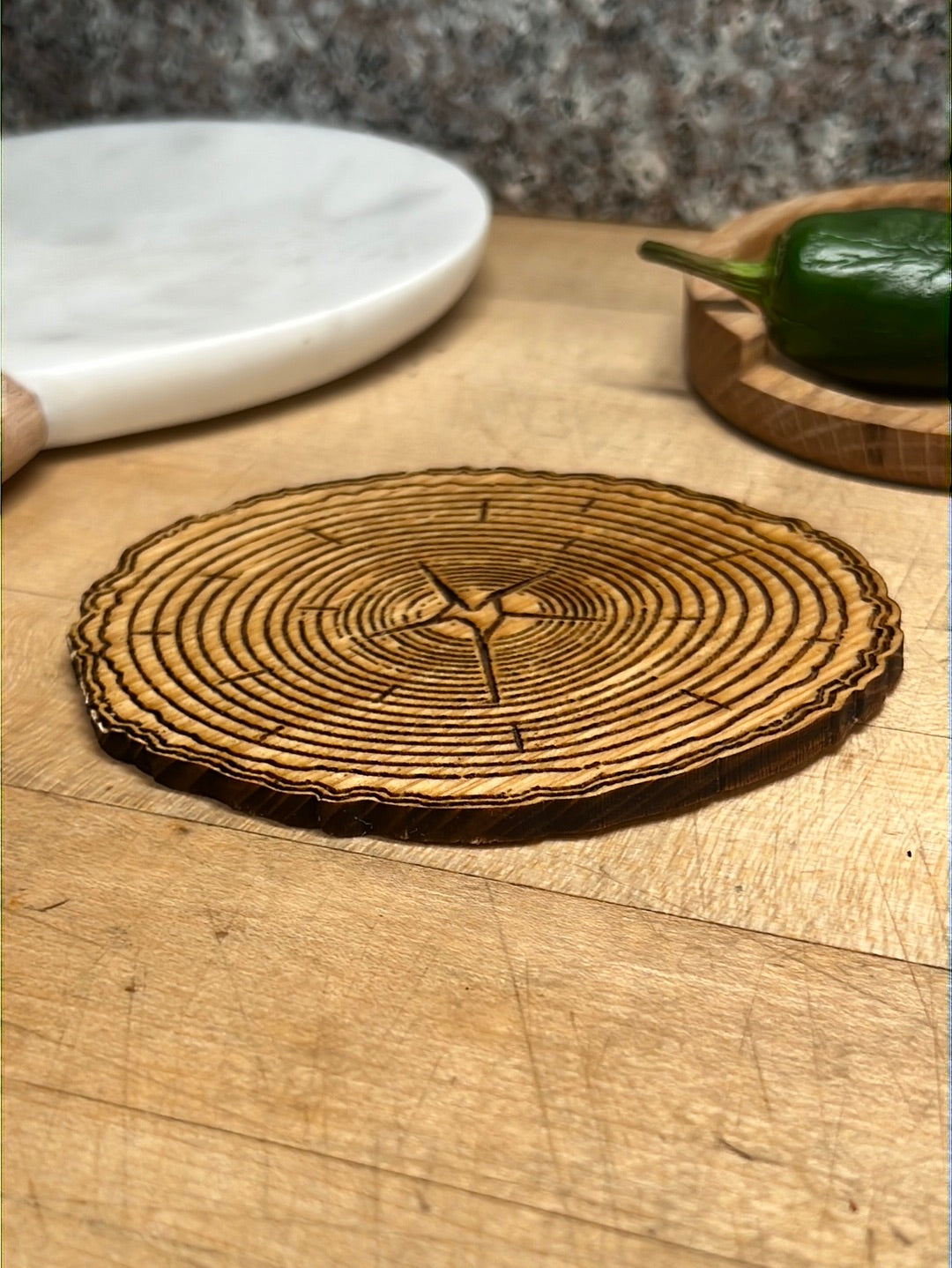 Real wood coaster