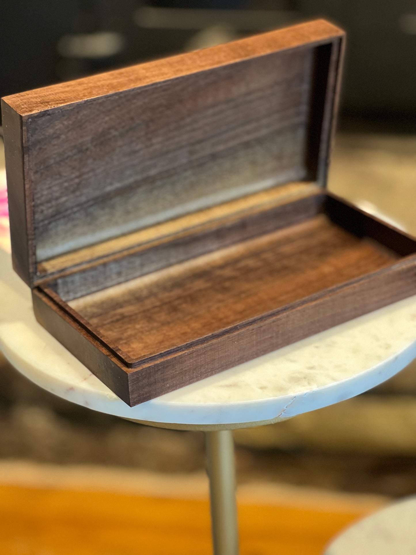 Solid wood keepsake box