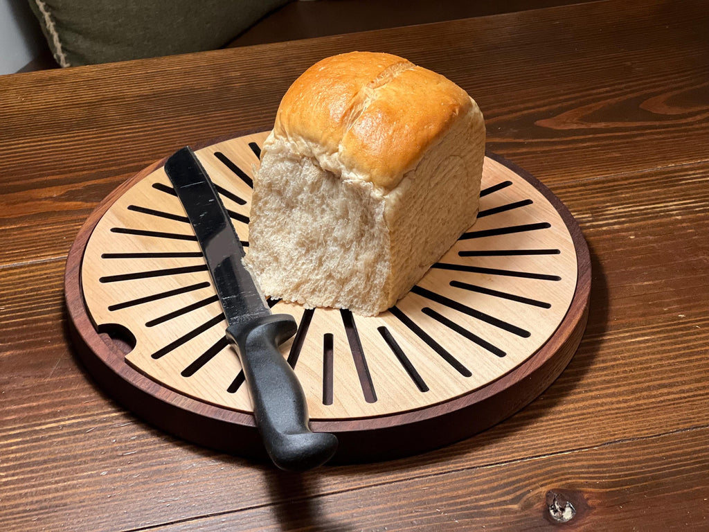 12” round Handcrafted walnut crumb/cutting board/Homeware