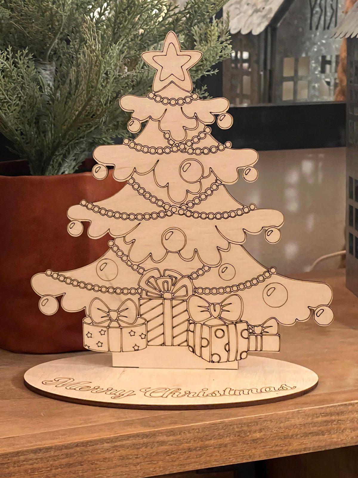 This is a custom-made keepsake Christmas tree