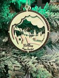Handcrafted three-dimensional wooden ornament