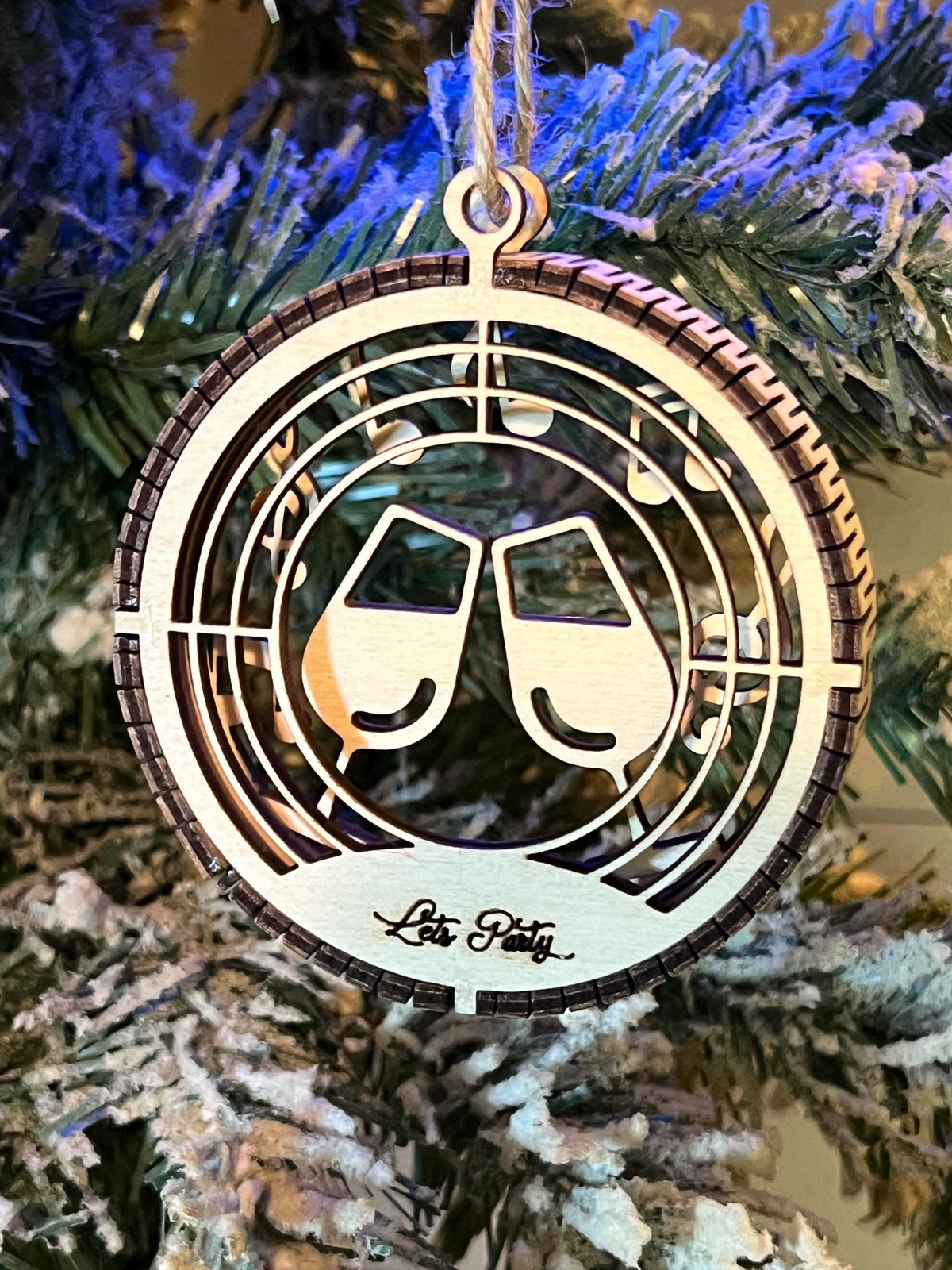Handcrafted three-dimensional wooden ornament