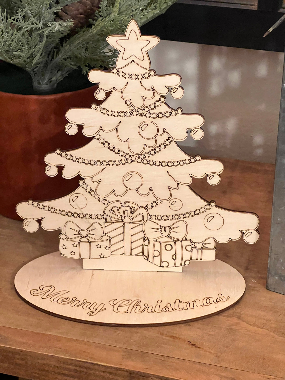 This is a custom-made keepsake Christmas tree