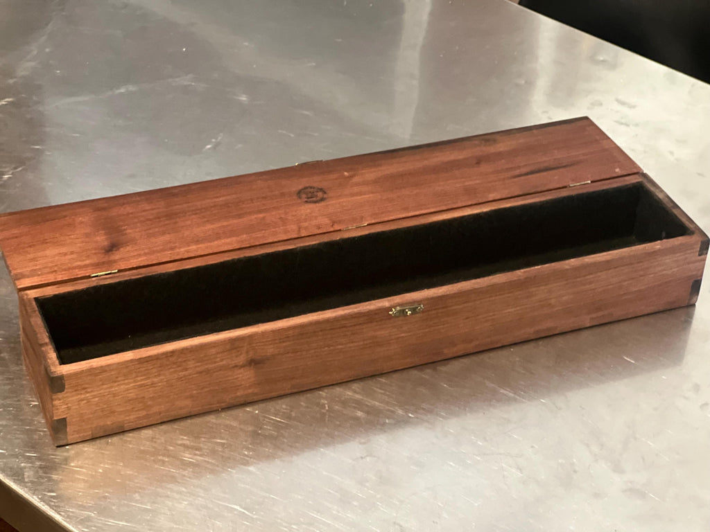 This is a black walnut custom-made carrying case / handmade