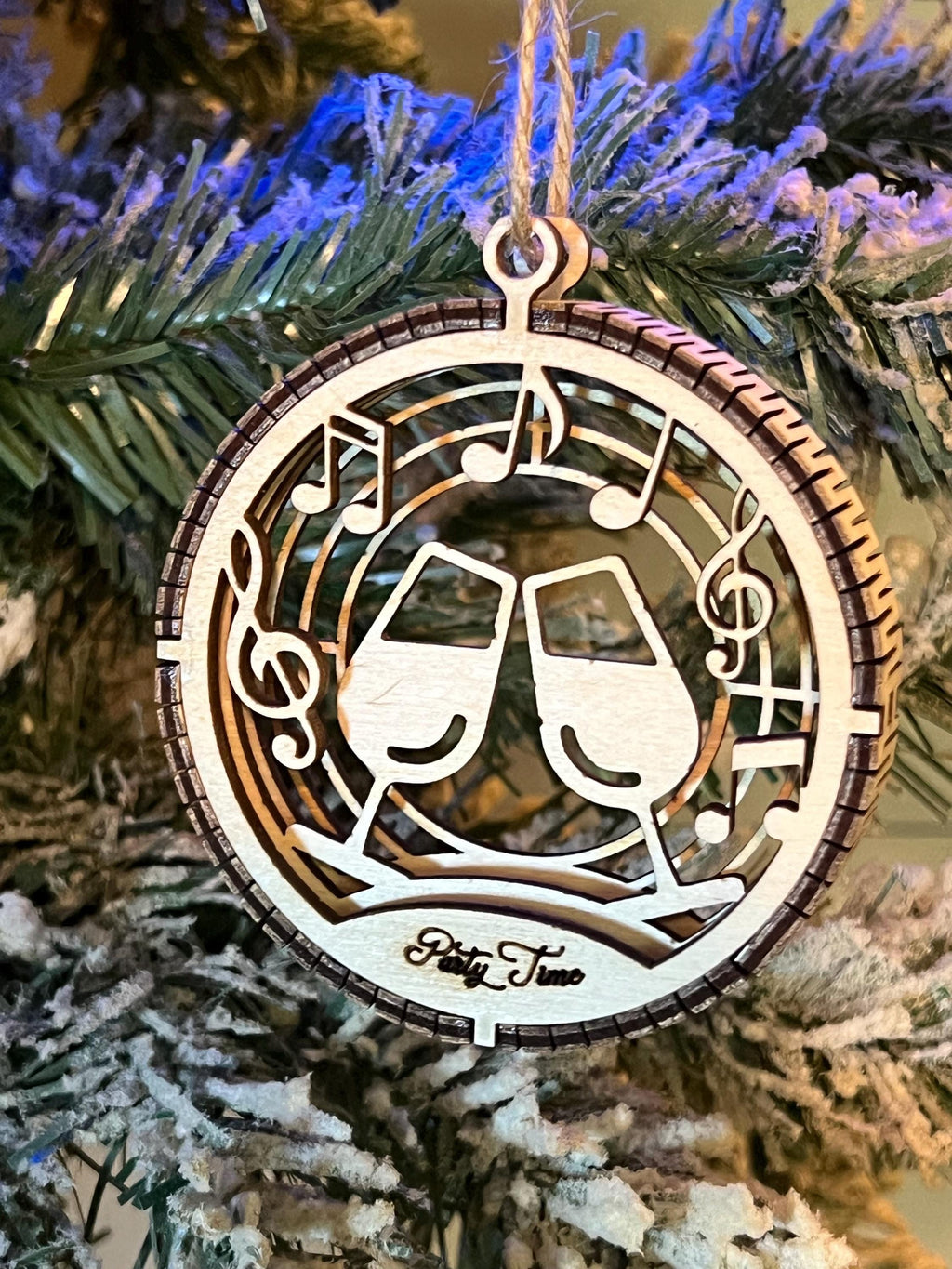 Handcrafted three-dimensional wooden ornament