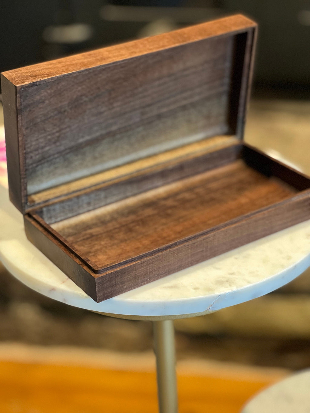Personalized Walnut Keepsake Box | Handmade Wooden Jewelry Box | Memory Box | Wedding & Anniversary Gift
