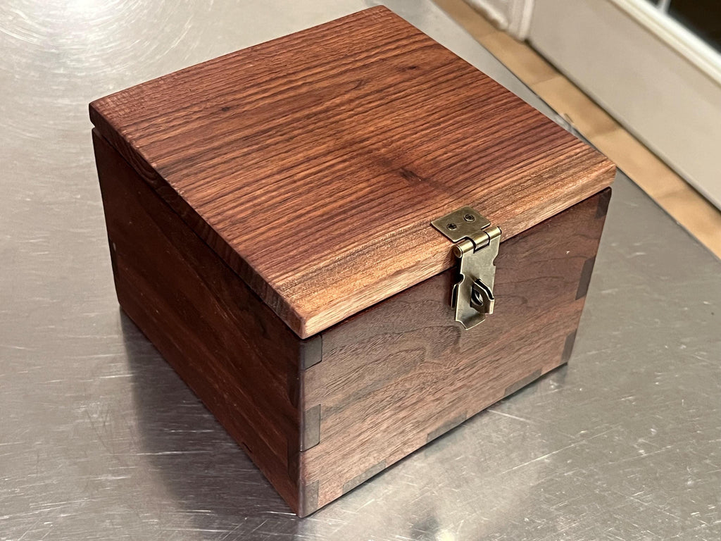 Handmade Walnut Keepsake Box | Solid Wood Memory Box | Heirloom Jewelry Box | Wedding & Anniversary Gift