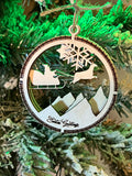 Handcrafted three-dimensional wooden ornament