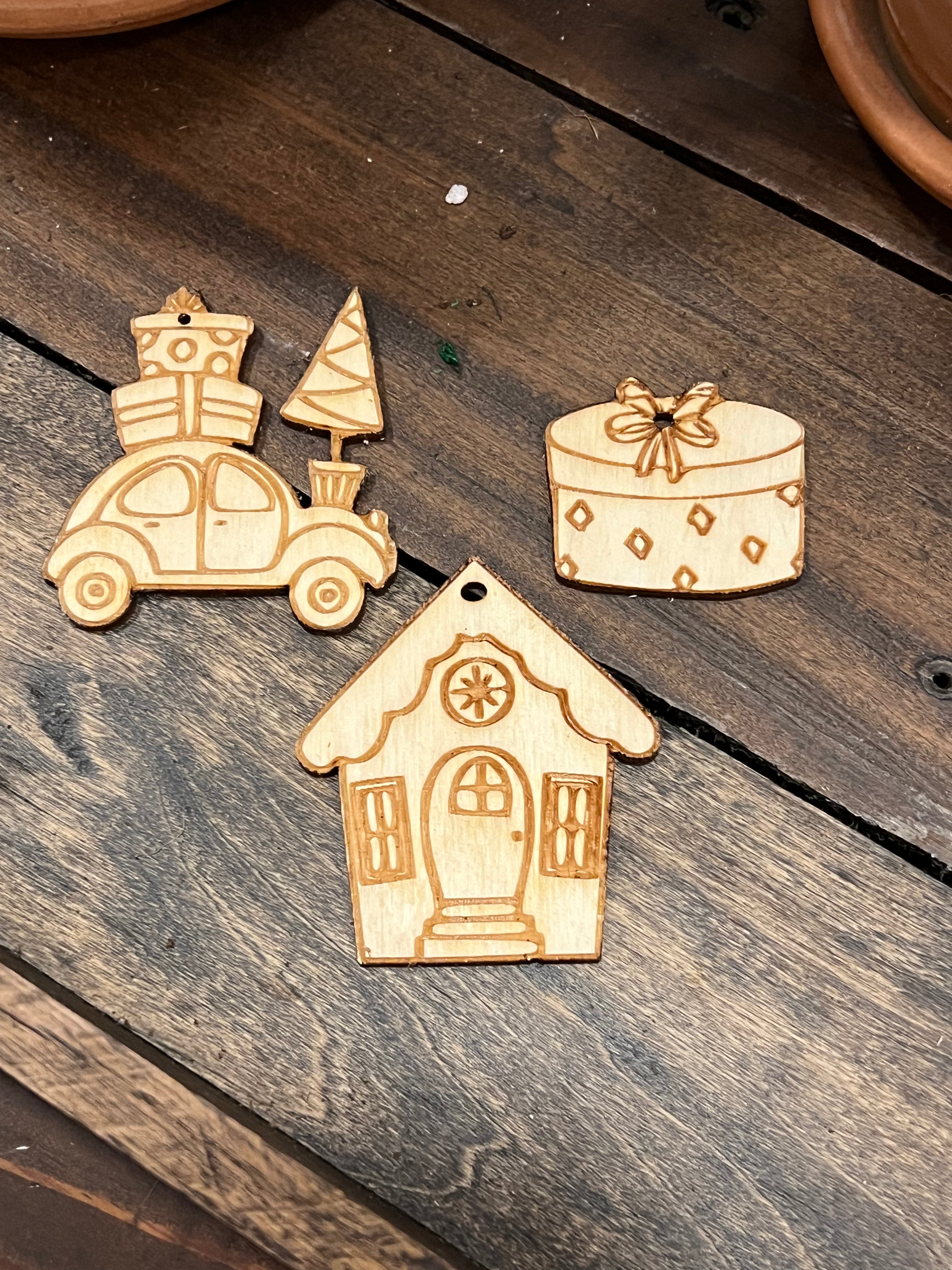 ￼ wooden ornaments ￼