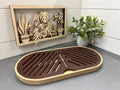 French bread crumb, and cutting board￼