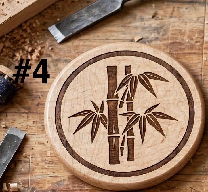 Mahjong wooden game coasters