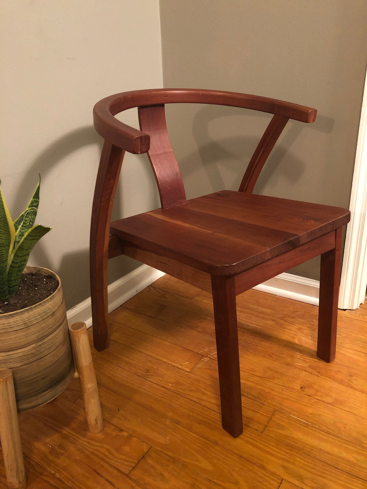 Solid cherry writing desk chair