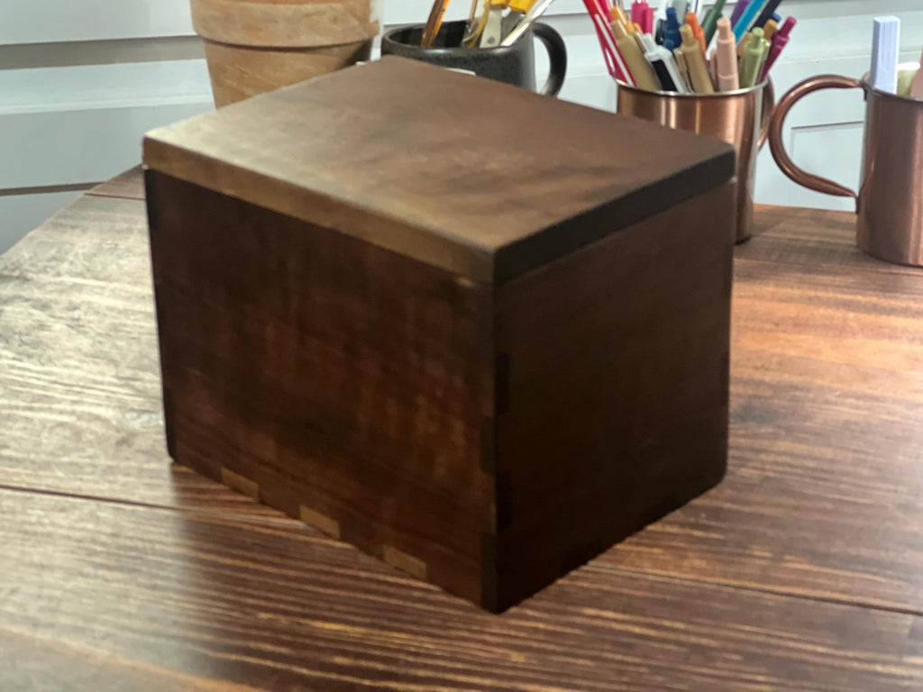 Handmade Walnut Keepsake Box | Solid Wood Memory Box | Heirloom Jewelry Box | Wedding & Anniversary Gift