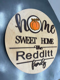 Personalized Interchangeable Welcome Sign | Wooden Front Door Sign |
