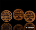 Wooden coasters