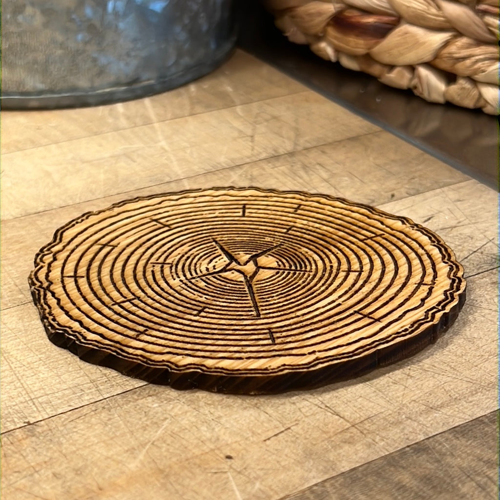 Real wood coaster